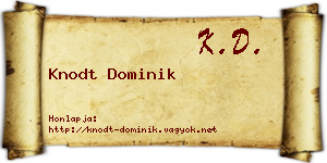 Knodt Dominik névjegykártya